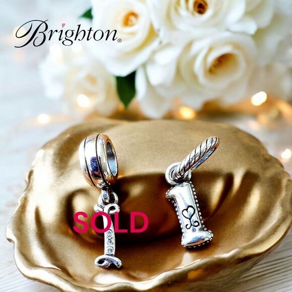 Brighton Jewelry - BRIGHTON Vintage Dangle Charms. Script L and #1, $12 each!